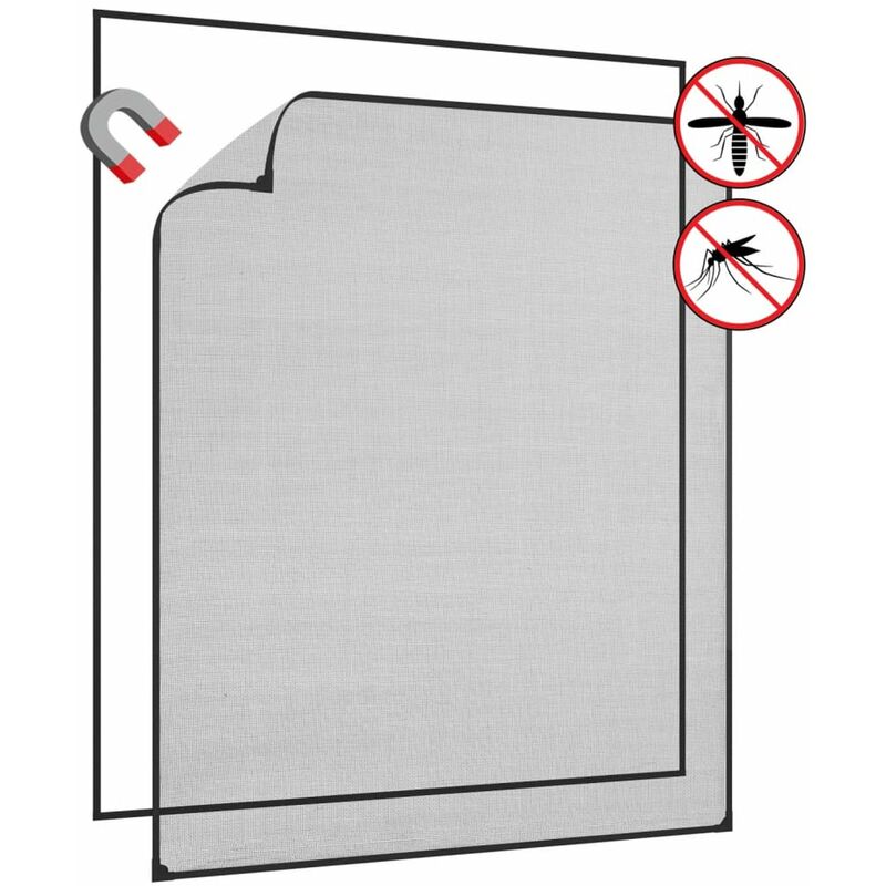 

Mosquitera magnetica ventana antracita fibra vidrio 120x140 cm