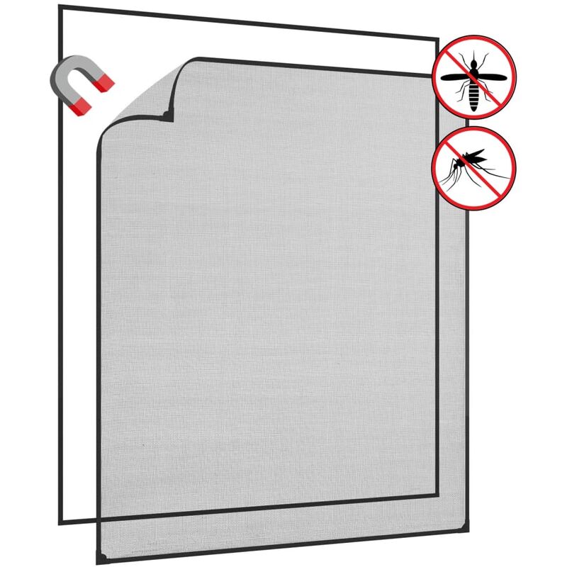 

Mosquitera magnética ventana antracita fibra vidrio 120x140 cm