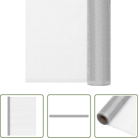 Mosquitera -  Malla mosquitera de aluminio plateada 112x500 cm