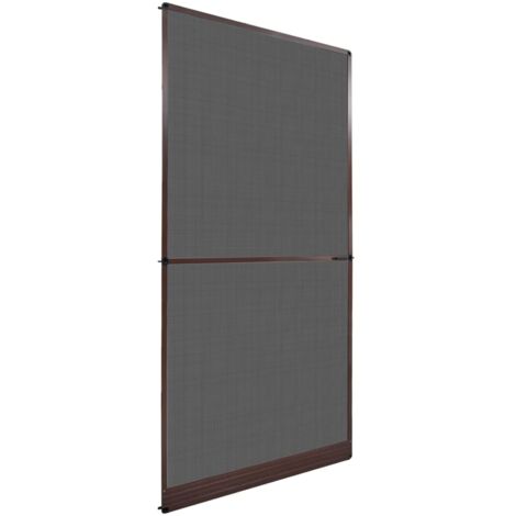Mosquitera con bisagras para puertas marrón 120x240 cm