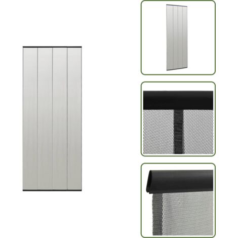 Mosquitera negra - vidaXL Mosquitera de puerta cortina malla poliéster negro 100x220 cm - Mosquitera para puerta