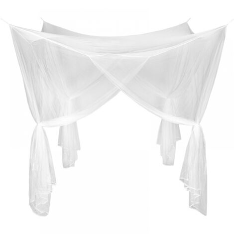 Mosquitera para camas individuales y dobles Muy buena circulación del aire, malla tupida 190x210x240 cm (blanco)