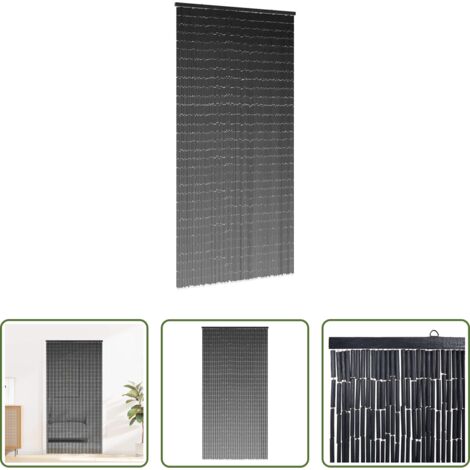 Mosquitera para puerta -  Cortina para puerta insectos gris claro 90x220cm bambú