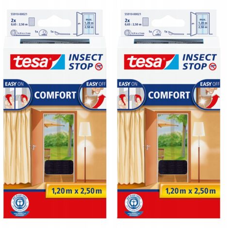 Mosquitera para puertas de balcón tesa 1,2x2,5m x2