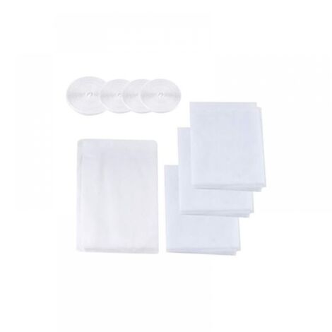 Mosquitera para ventana (4 unidades), 130 x 150 cm, 150 x 200 cm, con 4 tiras autoadhesivas (blanco)