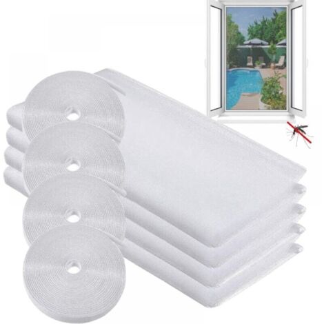 Mosquitera para ventana de 1,3 m × 1,5 m, 4 rollos