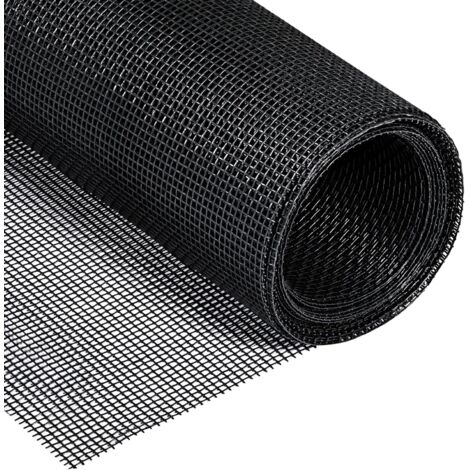 Mosquitera para ventanas de 122 cm x 252 cm, recortable, antiinsectos y antimosquitos, color negro
