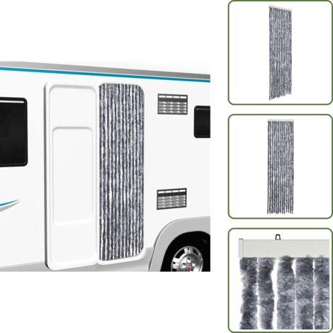 Mosquitera plateada - vidaXL Cortina mosquitera de chenilla plateada 56x185 cm - Protección contra insectos