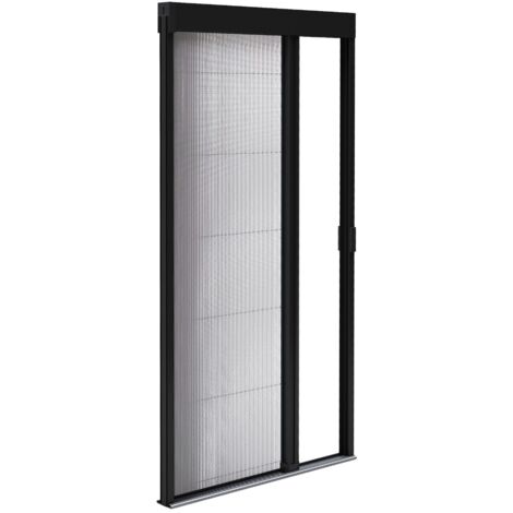 Mosquitera plisada automática L1200 x H 2400 mm - Negro
