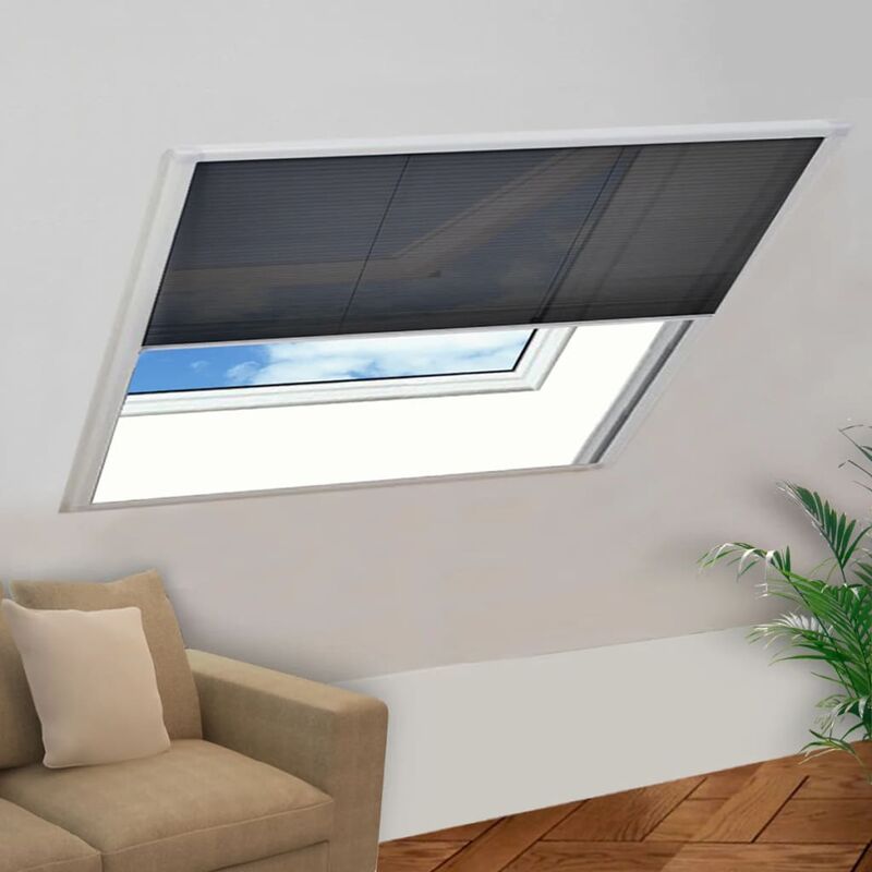 

Mosquitera plisada para ventanas aluminio 120x120cm - Blanco