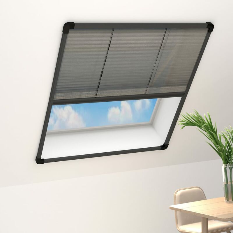 

Mosquitera plisada para ventanas aluminio antracita 100x160cm