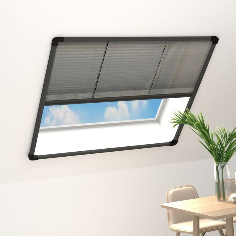 

Mosquitera plisada para ventanas aluminio antracita 120x120cm