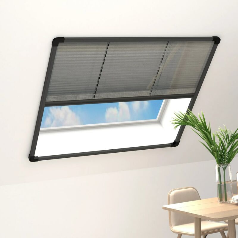 

Mosquitera plisada para ventanas aluminio antracita 130x100cm