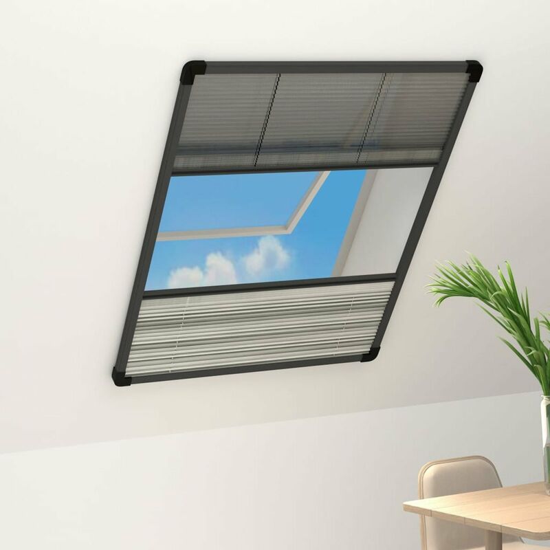 

Mosquitera plisada para ventanas contra el sol aluminio 60x80cm