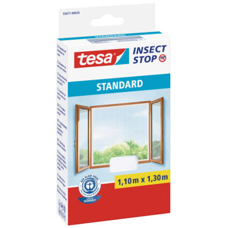 Mosquitera TESA para ventana. Mosquitera con cierre de velcro, blanca, 1,1 x 1,3 m.