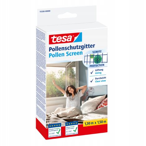 Mosquitera TESA para ventanas, mosquitera antipolen, negra, 1,3 x 1,5 m