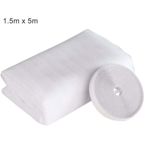 Mosquiteras para ventana de 150 x 500 cm, malla de nailon antiinsectos con cinta autoadhesiva