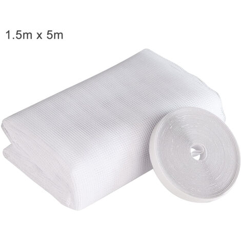 Mosquiteras para Ventana Malla de Nailon Antiinsectos de 150 x 500 cm con Tira Autoadhesiva