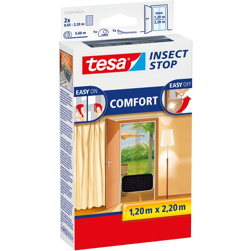 

Tesa - doble puerta de la malla 'Comfort' White 2,20 x 0,65 m - NOIR