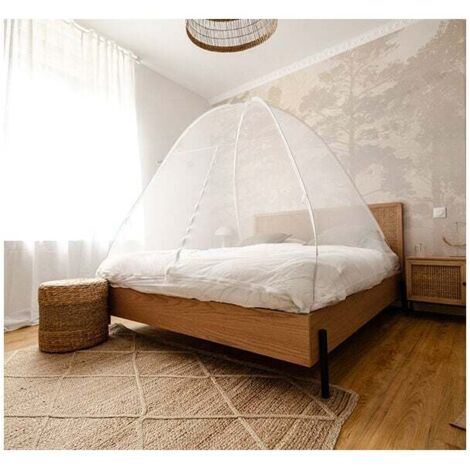 Mosquito net bed & garden pop-up dome with zip closure 180 x 200 cm