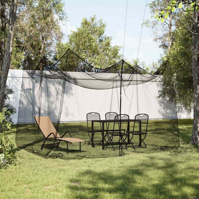 Mosquito Net For Indoor Outdoor 156 Mesh Black 300x300x250 Cm Vidaxl