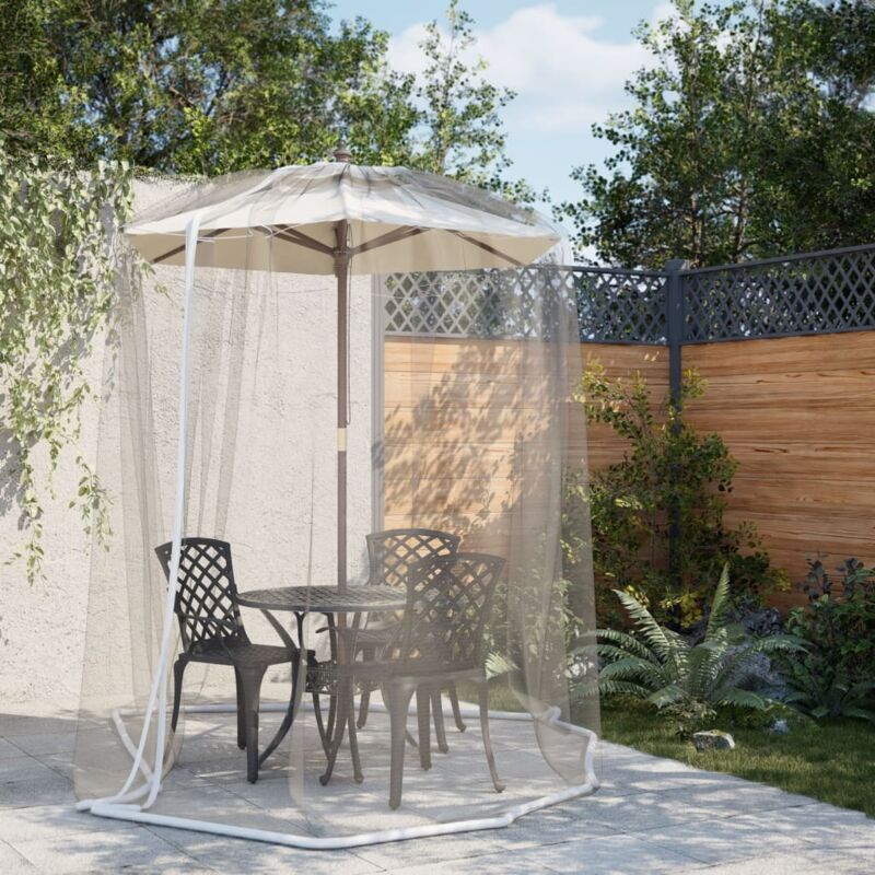 Mosquito Net For Umbrella 220 Mesh White Φ300x230 Cm Vidaxl