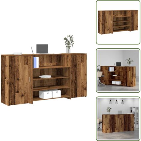 Mostrador de hotel - vidaXL Mostrador de recepción madera vieja 200x50x103,5 cm - Mostrador de clínica