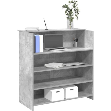 Mostrador de recepción gris hormigón 100x50x103,5 cm