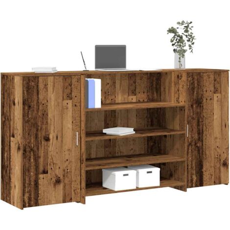 Mostrador de recepción madera vieja 200x50x103,5 cm vidaXL