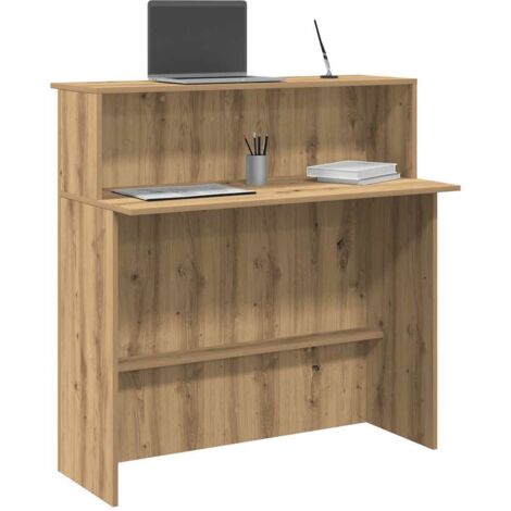Mostrador de recepción roble artisian 100x50x103,5 cm vidaXL