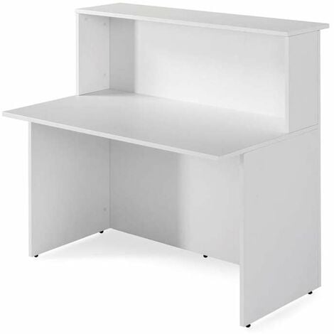 Mostrador para recepción,oficina o estudio acabado blanco 120 cm(ancho) 74 cm(fondo) 115 cm(alto)