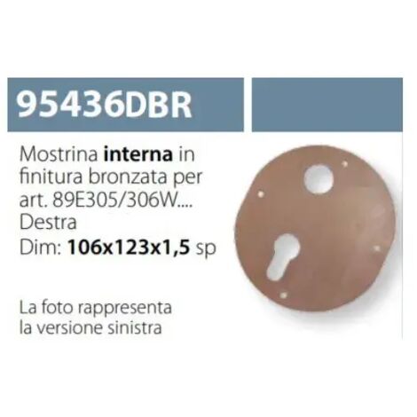 MOSTRINA INTERNA PER SERRATURA ESETY 89E306W54T BRONZO 95436 DX