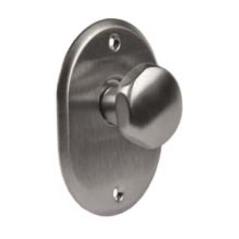 Mostrina ovale con pomolo in ottone cromo satinato - mm.70x90h. sp. mm.4 - pomolo mm.35 1 pezzi Cipierre