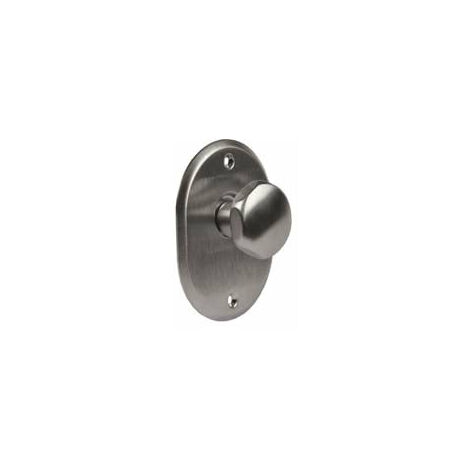 Mostrina Ovale Con Pomolo In Ottone Cromo Satinato - mm.70x90h. sp. mm.4 - pomolo mm.35