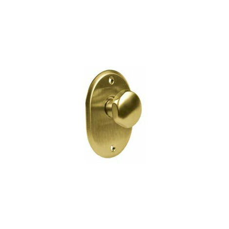 Mostrina Ovale Con Pomolo In Ottone Lucido - mm.70x90h. sp. mm.4 - pomolo mm.35