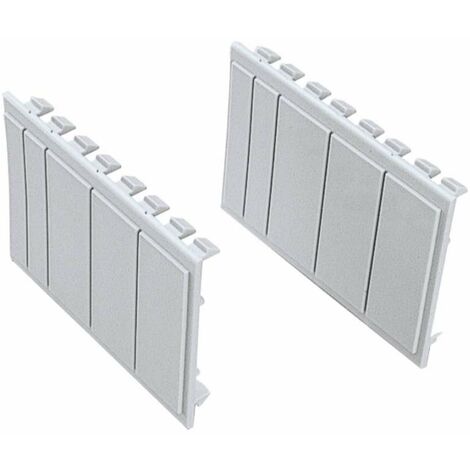 Mostrine copriforo - da 0,5 a 4 moduli DIN - Grigio - 2 pezzi