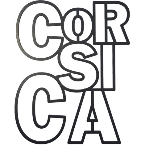 Mot décoratif découpé au laser - Corsica - noir