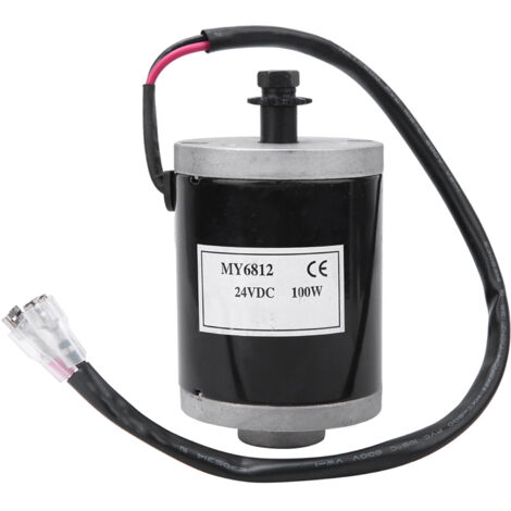 Moteur à balais MY6812 24V 100W haute vitesse avec poulie pour scooter électrique et vélo