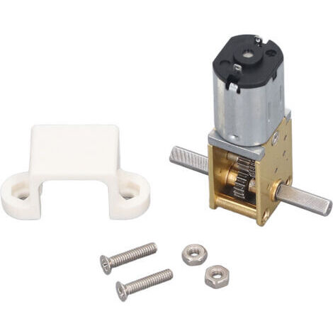 Moteur à double arbre DC12V 27 tr/min, Micro réduction d'engrenage à vis sans fin, basse vitesse avec siège fixe 1218-N20