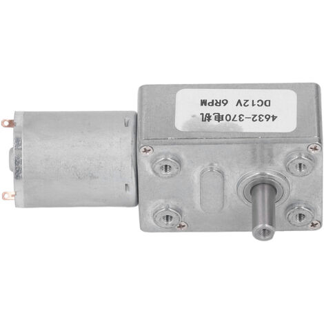 Moteur à Engrenage 12V 6 Tours par Minute avec Système de Verrouillage Auto pour Portail et Treuil