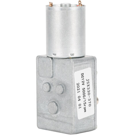Moteur à Engrenage à Vis DC 12V JSX330‑370, Structure Mécanique Compacte et Durable pour Transmission de Voiture Intelligente