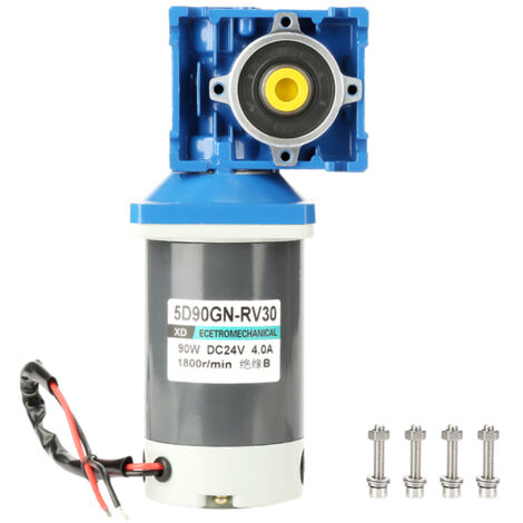 Moteur à engrenage à vis sans fin DC24V 90W 5D90GN-RV30, vitesse réglable avec autoblocage (10k)