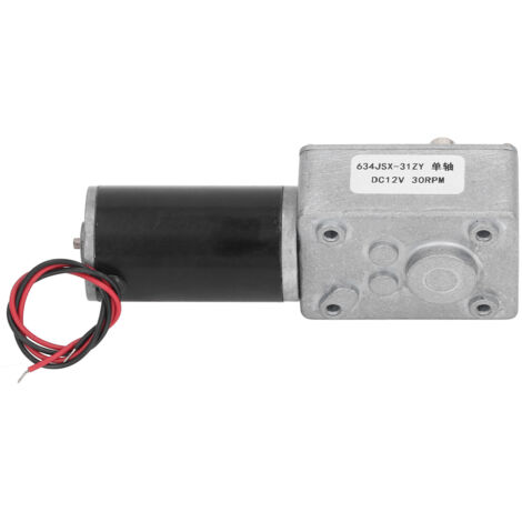 Moteur à engrenage auto-bloquant DC12V, réducteur de vitesse réversible à arbre unique 634JSX 31ZY 30RPM