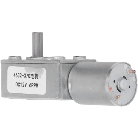 Moteur à Engrenage DC 12V 6RPM avec Verrouillage Automatique pour Ouverture de Porte et Treuils