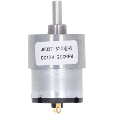 Moteur à engrenage DC 12V avec encodeur Hall pour robots, 200RPM, réducteur de vitesse