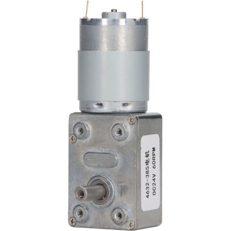 Moteur à Engrenage DC Rectangulaire 60RPM, Réducteur de Vitesse Haute Précision 24V