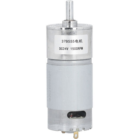 Moteur à engrenage électrique 37B555, 1500 tr/min, DC 24V pour applications industrielles et contrôle