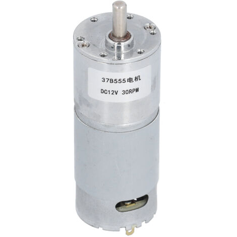 Moteur à engrenage électrique 37B555, boîte de réduction industrielle 30 tr/min, 12V CC pour accessoires de contrôle.