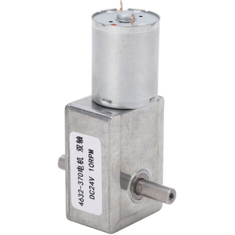 Moteur à engrenage hélicoïdal DC 4632 370, arbre double aluminium-laiton, mini turbine pour ventilateur électrique, 24V 10 tr/min