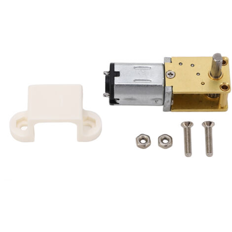 Moteur à Engrenage Micro Réducteur DC 12V Mini avec Fixation et Arbre Simple 381RPM Rapport 42:1